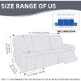 thumbnail image 4 of Recliner Sofa Covers - Stretch Reclining Couch Covers with Stripe Jacquard - 3 Seat Cushion Slipcovers with Soft Fabric - Furniture Protector for Pet Kid (Black), 4 of 16