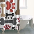 thumbnail image 4 of Paw Prints and Bones Shower Curtain 36"x72" ,Bathroom Decorative Shower Curtains Set with 12 Hooks,Modern Waterproof Washable Shower Curtain, 4 of 6