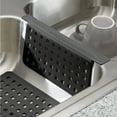 thumbnail image 3 of mDesign Plastic Kitchen Sink Protector Set, Slotted Design, Set of 3 - Black, 3 of 9