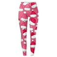 thumbnail image 4 of MKLEKYY Leggings deportivos para mujer Leggings con estampado navideño para mujer Leggings de ejercicio físico con realce Pantalones de yoga 3885, 4 of 4