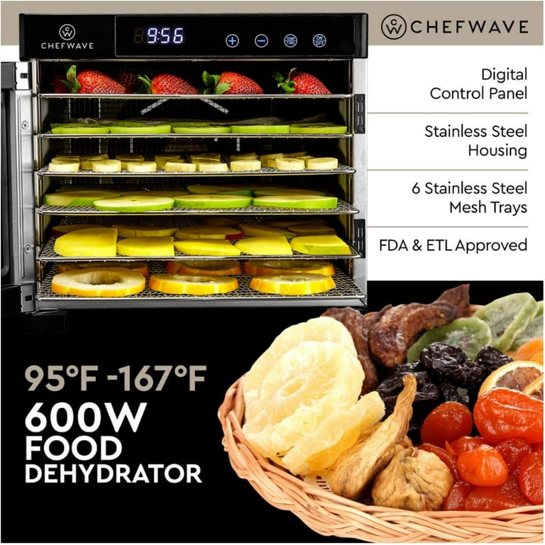 Chefwave 6 Tray 600 Watt Food Dehydrator