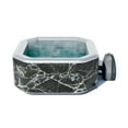 thumbnail image 2 of Avenli Oslo 4-Person Inflatable Hot Tub Spa + Cover, Black Marble Pattern, Rapid Heating up to 104°F, Soothing Water Jets, 201 gal, Octagon, 2 of 11