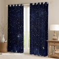 thumbnail image 2 of Manfei Teens Psychedelic Galaxy Curtains Pack of 2 (42x84 Each), Dreamy Bling Stars Print Curtains Blackout, Starry Sky Bedroom Curtains, Curtains and Drapes Bedroom Decor, 2 of 6