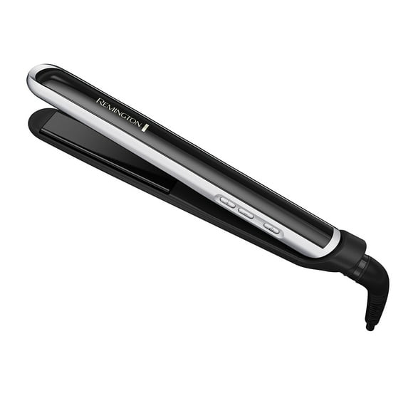 Remington Pearl Pro Fer Plat en Céramique pour Lisser les Cheveux, Plaques Flottantes de 1 Po, Chauffe Rapide en 30 Secondes, Noir et Blanc