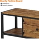 thumbnail image 5 of Estilo rural-style 65-pulgada mesa de TV con almacenamiento para dormitorio, suitable para tvs up to 75 pulgadas, rustic brown de madera TV consola con abiertos estantes para sala de estar, 5 of 7