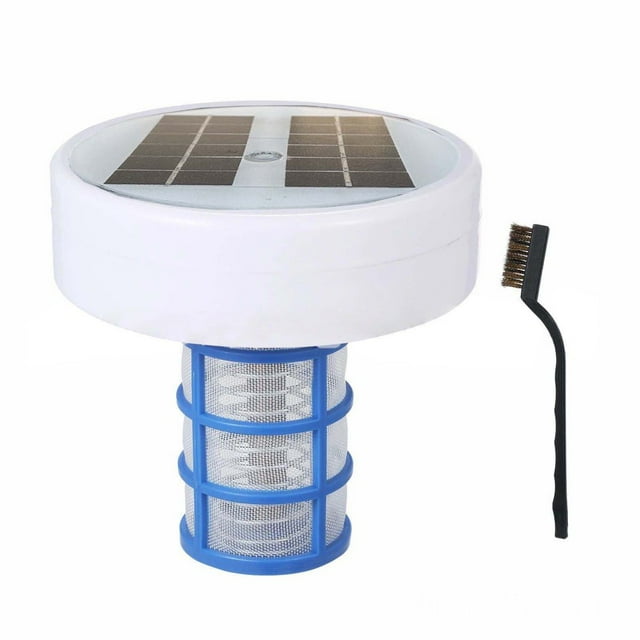 HLONK Solar Pool Ionizer with Night Light Water Purifier Automatic Pool Cleaner Pool Cleaning Device High Capacity Copper Anode for Keepingthe Swimming Pool Clean Longer