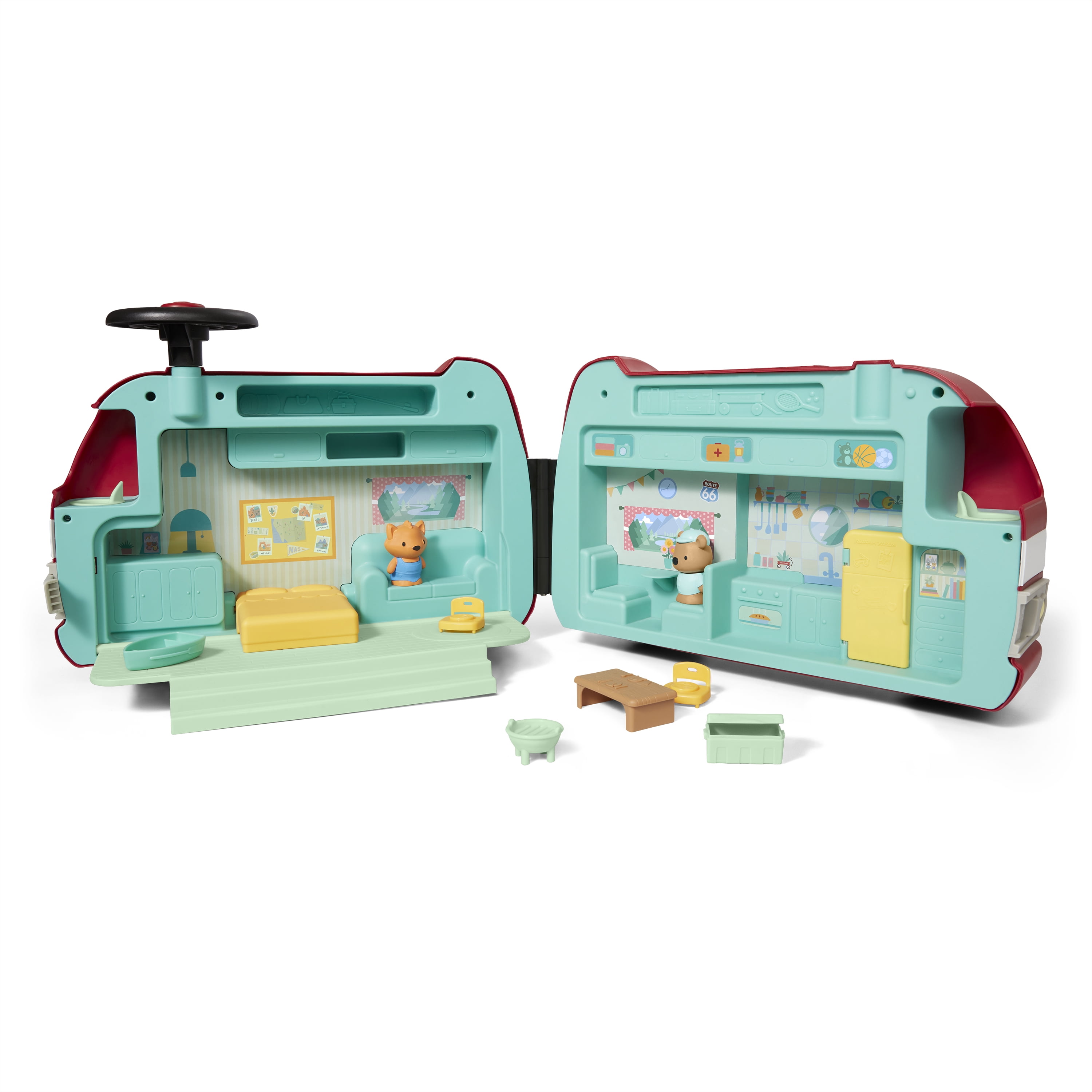 Radio Flyer Ride & Play Camper Playset, Ride-on for Kids, Red, Quantity 1