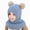 A93-D, variant on Toddler Boys Girls Satin Lined Baby Toddler Winter Hat Earflap Infant Newborn Beanie Warm Knit Hat Pompom Silk Lined Skull Cap 6-12 Months 12-24 Months 2T 3T 4T 5T 6T 7T 8T 9T Children(B,One Size)