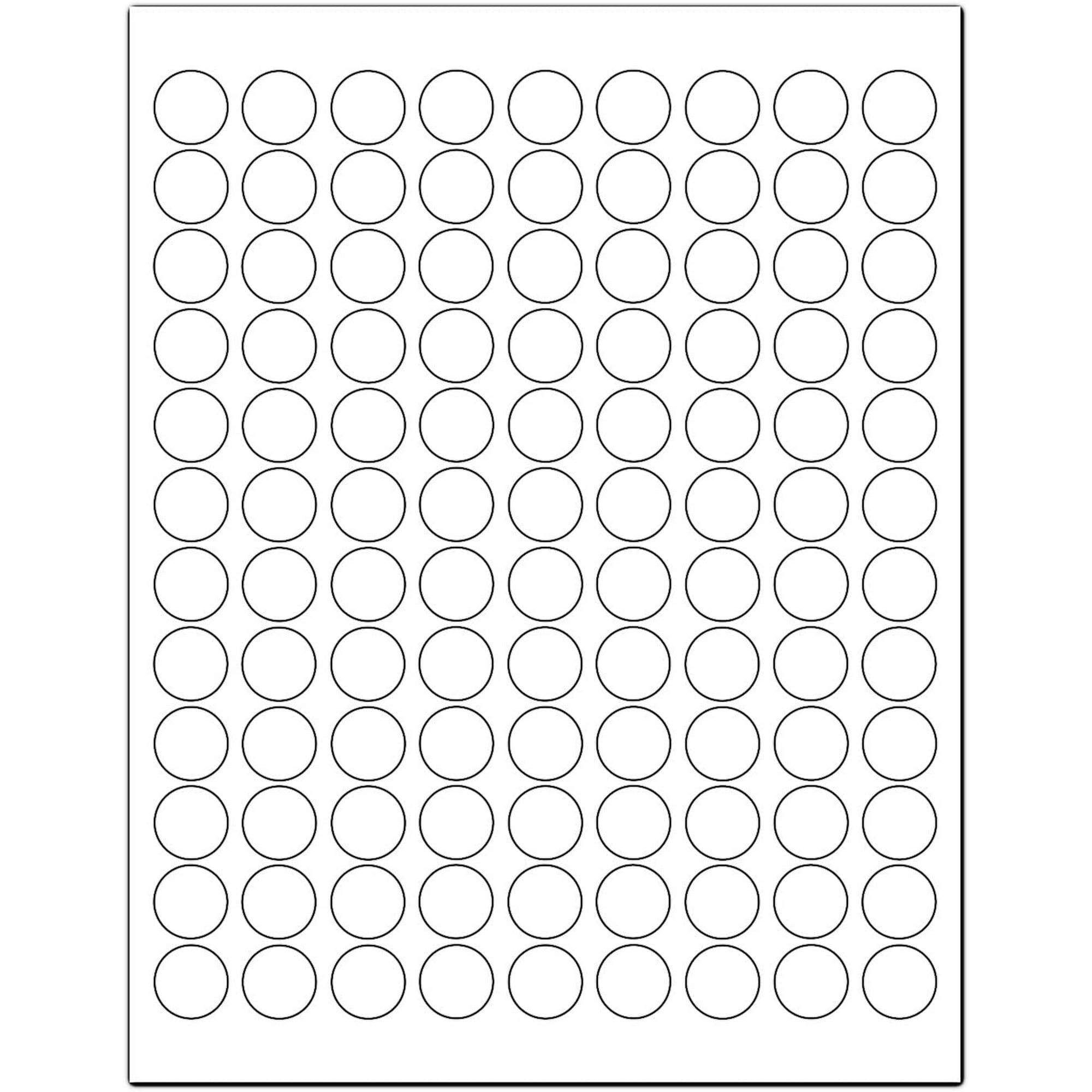 ChromaLabel 3/4 inch (19 mm) Round Labels for Laser & Inkjet ...
