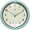 Pastel Green, variant on Infinity Instruments Retro Round Metal Wall Clock, Meadow Mist, 9.5"