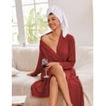 thumbnail image 3 of Ekouaer Kimono Robes for Women Long Lightweight Knit Bathrobe Shawl Soft Sleepwear Casual Ladies Loungewear, 3 of 6