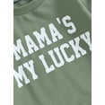 thumbnail image 6 of vera natura Baby 2Pcs Irish Day Outfits Long Sleeve Letter Sweatshirt and Shamrock Pants Set Toddler Clothes, 6 of 9
