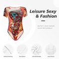 thumbnail image 4 of Balery Space Skeleton Art Body de cuello redondo de manga corta para mujer Tops de manga corta Tops básicos-Large, 4 of 7