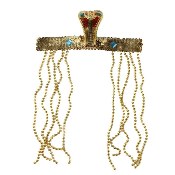 Set De Accesorios Egipcios Para Disfraz De Cleopatra – Diadema, Collar Con Serpiente Y Cinturón – Tela Suave Y Cómoda, Talla Única Para Mujeres Y Niñas – Ideal Para Halloween Y Cosplay