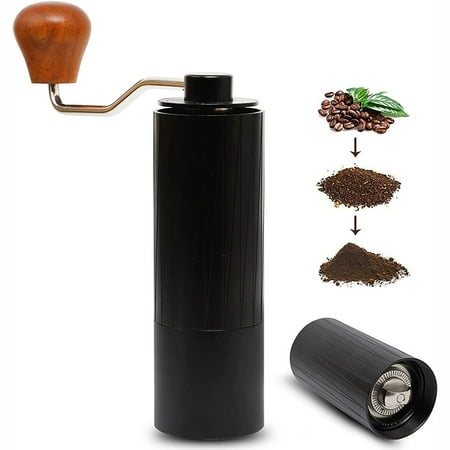

Iron Lion Manual coffee grinder with adjustable conical burr for fresh whole beans for French press slow drip or single cup stainless steel smooth grind with manual crank handle