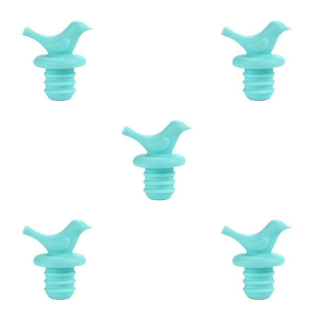 sweethay Bird Shaped Wine Bottle Stopper Kit Decoration Beer Caps Beverage Preservation Silicone Tool Plug Home Animal Champagne Pourer Type4 NO4