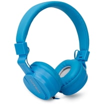 WIGACH Kids Headphones Wired for School HD Mic Stereo Sound Foldable Headphones for Online Study, 3.5mm Jack Wired Cord On-Ear Headset for Pad PC Phones Tablet Etc - ALL Blue