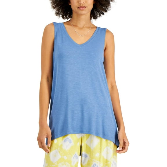 MSRP $20 Style & Co Women Drapey Tank Top Blue Size 2XL