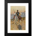 thumbnail image 2 of Franz Roubaud 16x24 Black Modern Framed Museum Art Print Titled - Caucasian Horseman, 2 of 5