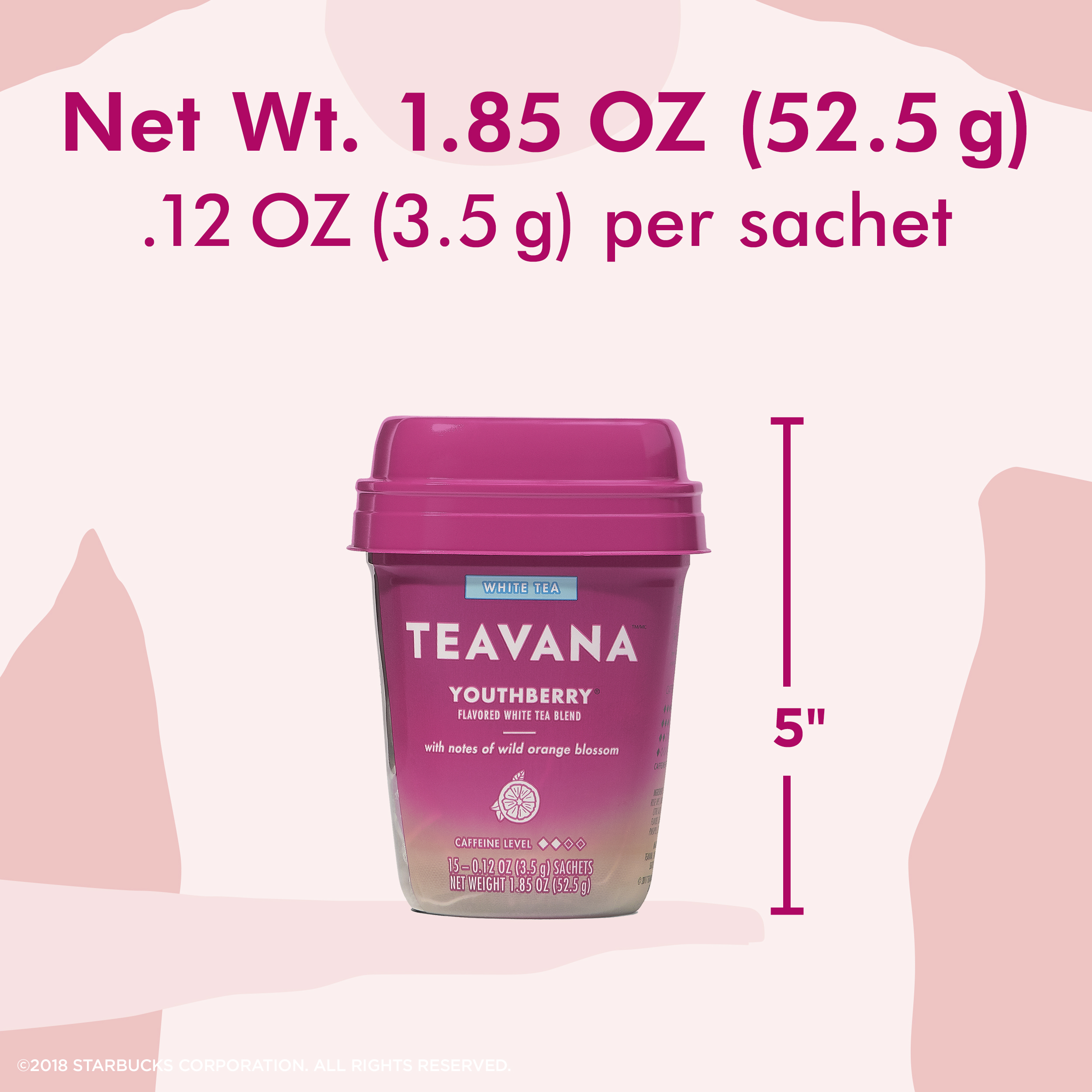 Teavana Youthberry, White Tea With Notes of Wild Orange Blossom, 15 Sachets - image 6 of 6