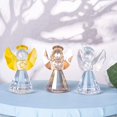 thumbnail image 4 of Figura de ángel de cristal, adorno navideño decorativo de vidrio transparente para el hogar, regalo coleccionable para niños., 4 of 5