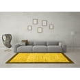 thumbnail image 3 of Ahgly Company Machine Washable Indoor Rectangle Abstract Yellow Modern Area Rugs, 5' x 7', 3 of 4