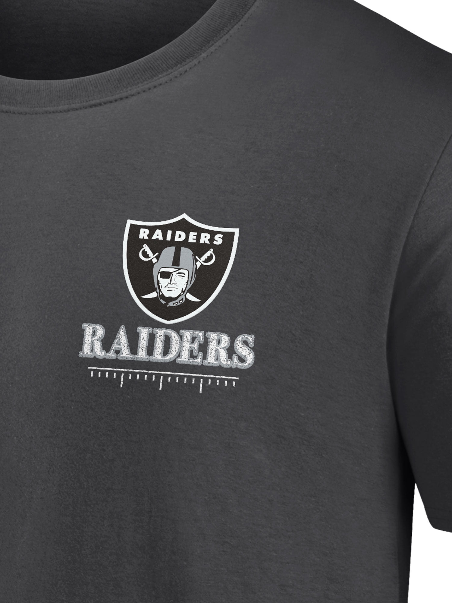 NFL Las Vegas Raiders Men's Cotton Faded Black Short Sleeve T-Shirt