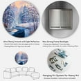 thumbnail image 5 of Designart 'Pastel Winter Forest With River' Lake House Circle Metal Wall Art 36x36 - Disc of 36, 5 of 5