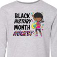 thumbnail image 4 of Inktastic Black History Month Rocks- Girl with Guitar Long Sleeve Youth T-Shirt, 4 of 5