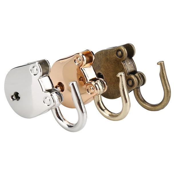 Juego de 3 piezas de candado antiguo y llave maestra para cuaderno, cerradura de metal, color bronce, dorado y plateado