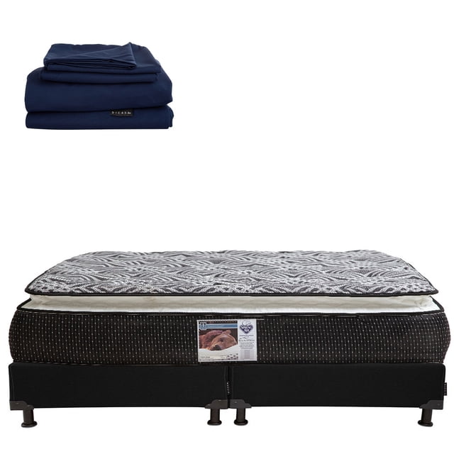 Colchón King Size Omega Spring Air + Box + Sábanas Softy