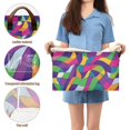 thumbnail image 5 of Yayeee Foldable Storage Basket for Shelves with Handles Set of 2 Waterproof Cloth Bins, Colorful Plaid, 5 of 7