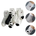 thumbnail image 4 of 5 pares de calcetines de tubo medio con bordado de vaca para mujer, calcetines de algodón hasta la pantorrilla para niña, 4 of 4
