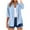 Light Blue, variant on Horkkom Button Down Shirts for Women Solid Color 3/4 Length Sleeve Tops Casual Loose Comfy Cardigan, Gifts for Women