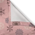 thumbnail image 4 of Ambesonne Winter Valance Pack of 2, Different Snowflakes, 54"X12", Pale Pink and Dark Cocoa, 4 of 5