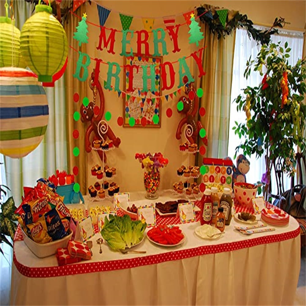 Kepooman Merry Birthday Decorations, Holiday Birthday Decorations Merry Birthday Banner, Happy Birthday Merry Holiday - Birthday Party Decorations for Home Office Fireplace Mantel, Red & Green Kepooman Merry Birthday Decorations, Holiday Birthday Decorations Merry Birthday Banner, Happy Birthday Merry Holiday - Birthday Party Decorations for Home Office Fireplace Mantel, Red & Green