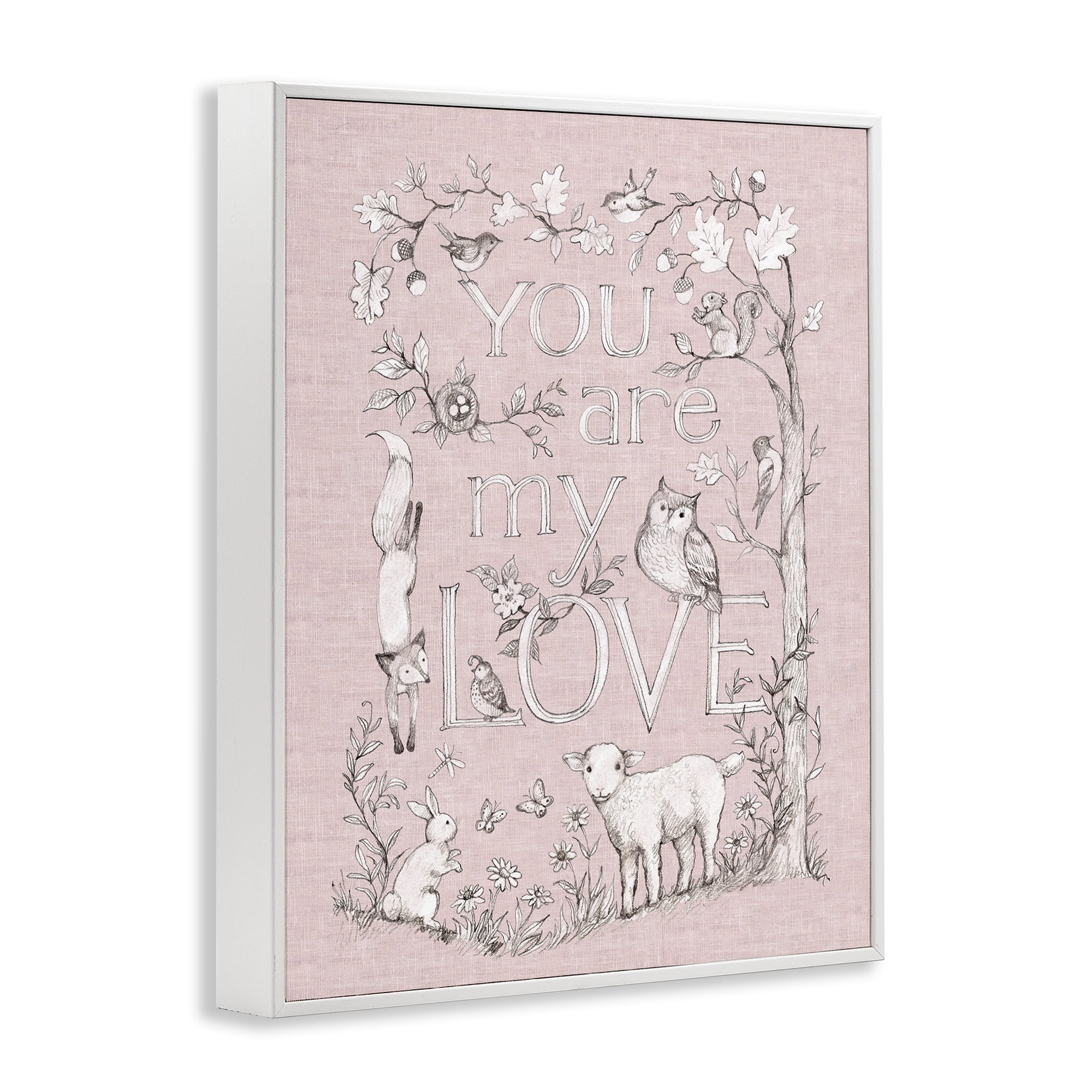 Stupell Industries You Are My Love White Framed Giclee Art, design by Susan Winget