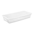 Sterilite 41 Quart Under Bed Plastic Storage Totes, Lightweight Flat Bins, 24 Pack