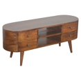 thumbnail image 2 of Artisan Furniture Solid Wood Chestnut Rounded Entertainment Unit, 2 of 9
