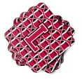 thumbnail image 2 of Letter L Football Crimson and White Foam Coaster Set of 4, 2 of 3