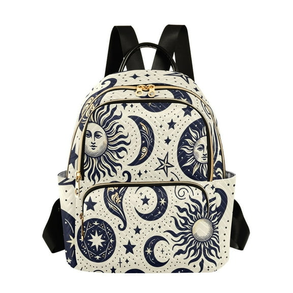 Sun and Moon Travel Laptop Backpack Casual Daypack Lightweight Bookbag Compartment for Business