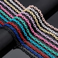 thumbnail image 4 of Colorful Plastic Jewelry Chains20 Strands 10 Colors Curb Chain Links 15inch Cross Quick Link Chains for Eyeglasses Purse Trouser Bird Cage Necklace Jewelry Making, 4 of 9