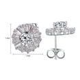 thumbnail image 2 of Airokiy Clear Crystal Stud Earrings for Women Cut Simulated Diamond Halo Earrings Bling Earrings Dainty Stud Jewelry, 2 of 6