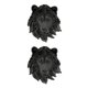 thumbnail image 1 of Yuarrent Resin Lion Head Statue Office Living Animal Room Sculpture Gift Tipo 1 2piezas, 1 of 1