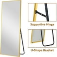 thumbnail image 6 of 59"x16" Full Length Mirror Standing Rectangle Floor Mirrors Body Dressing Wall-Mounted Mirror, Gold, 6 of 8