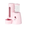 thumbnail image 2 of 2 in 1 Rabbit Food Water Dispenser, Guinea Pig Water Bottle, Large Capacity Bunny Feeder for Cages, Automatic Bunny Feeder, for Rabbit Ferrets Guinea Pigs Hedgehog Hamsters Small Animals (Pink,S), 2 of 8