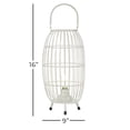 thumbnail image 3 of DecMode 9"W, 16"H Metal Modern Candle Lantern, White, 1 - Piece, 3 of 9