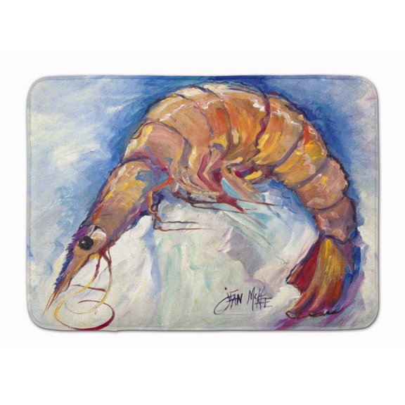 Carolines Treasures JMK1112RUG Shrimp Machine Washable Memory Foam Mat 19 X 27" multicolor