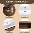 thumbnail image 5 of Brown Bathroom Vanity 30 Inch - Resin Sink & 2 Door Cabinet Engineered Wood For Durability And A Clean Appearance 30" With Doors Long-lasting Mesmerizing Feature, 5 of 7
