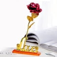 thumbnail image 3 of 2x24K Gold Flor Artificial Sumergida Valentín Base Gloria rosa eterna, 3 of 8